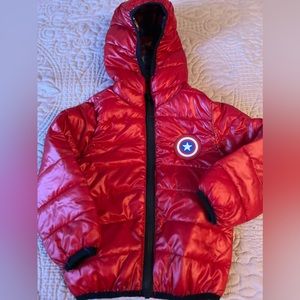 Marvel windbreaker puffer. Size 18m